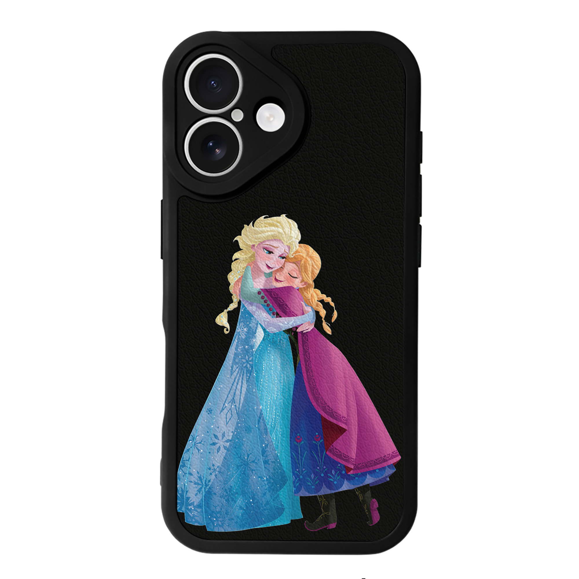 （画像用） アナと雪の女王 アンナ エルサ Frozen Anna Elsa 【iPhone 16シリーズ対応】シリコンスマホケース（レザー調） 材質：シリコン